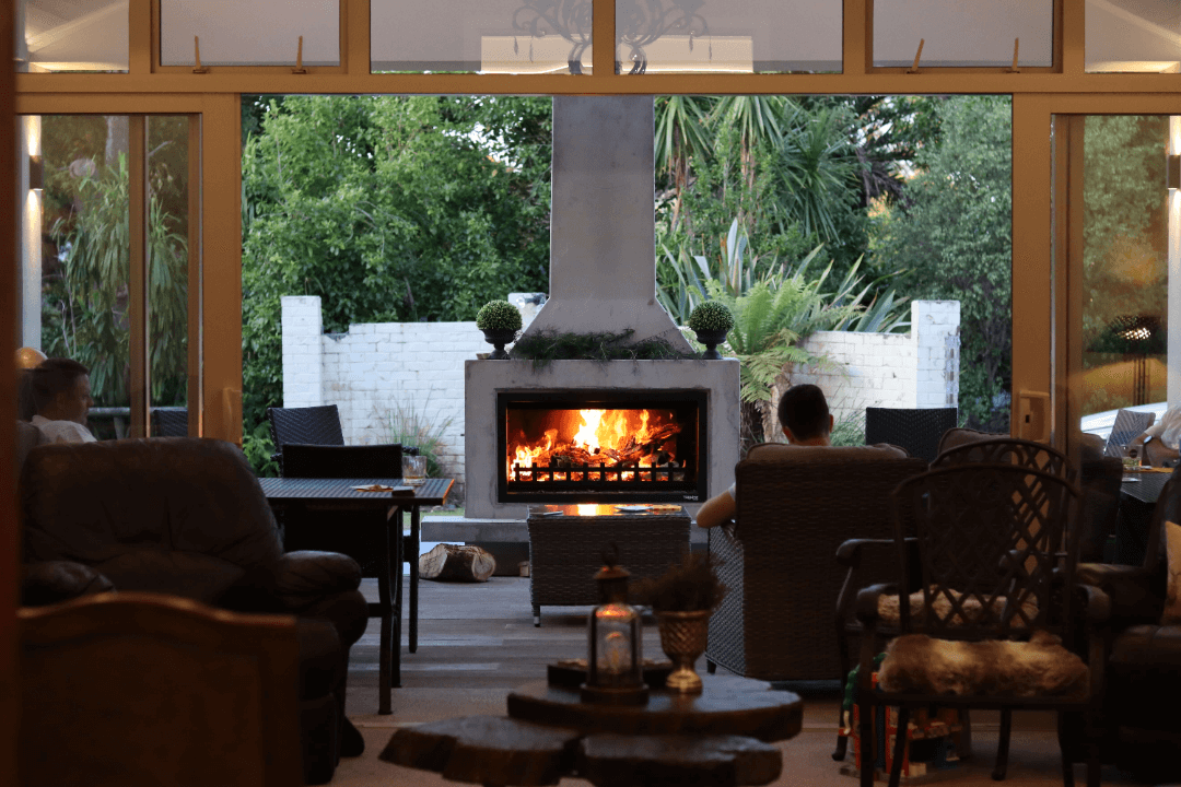 Concrete outdoor fireplace Douglas