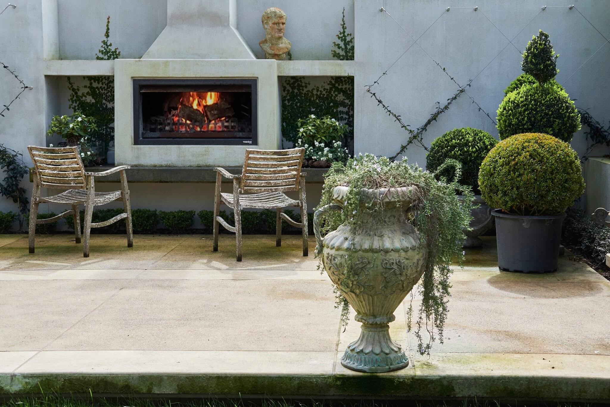 Outdoor fireplace designs