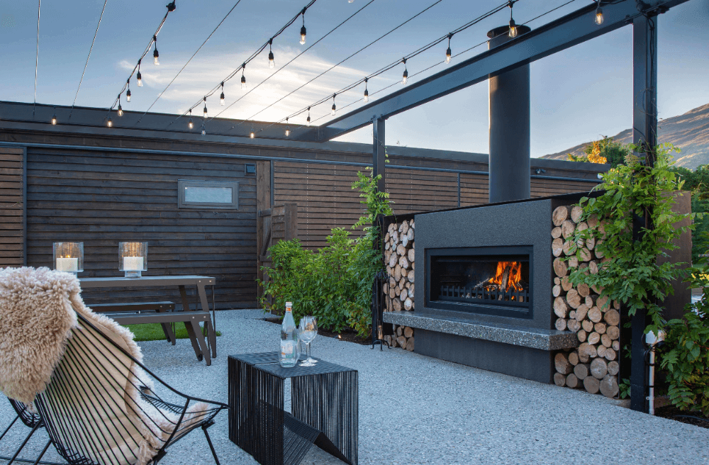 Burton outdoor fireplace