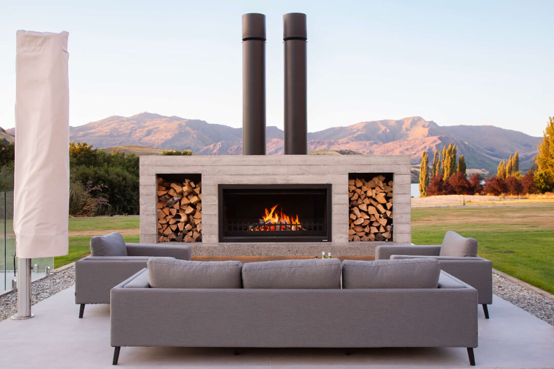 Twin Peak Fireplace In Situ