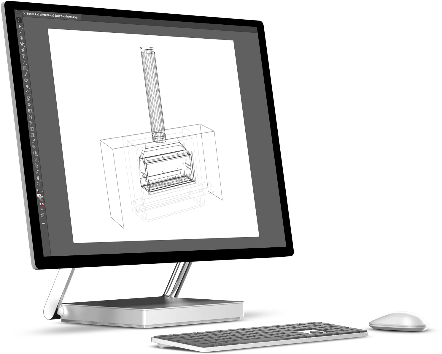 Download design files for our Burton fireplace